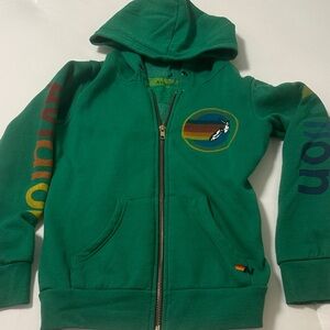 Avirex Green Kids Hoodie with Colorful Logo
